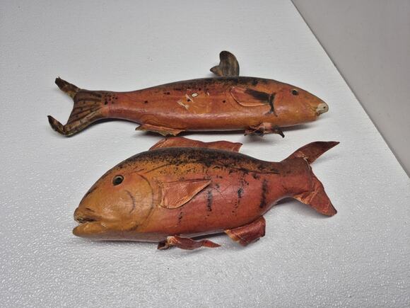 Snapper Other - vintage paper mache Red Snapper fish sculptures Made In Thailand